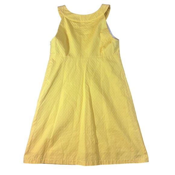 Lilly Pulitzer Jaqueline Sunglow Butter Yellow Shift Dress Crochet Lace Trim - 2 - Picture 2 of 7